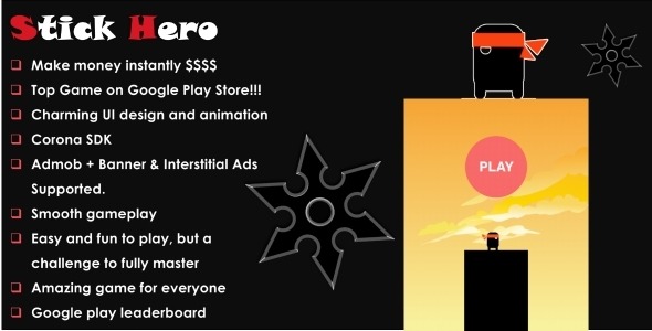 Stick Hero Inc. Leaderboard + Ads